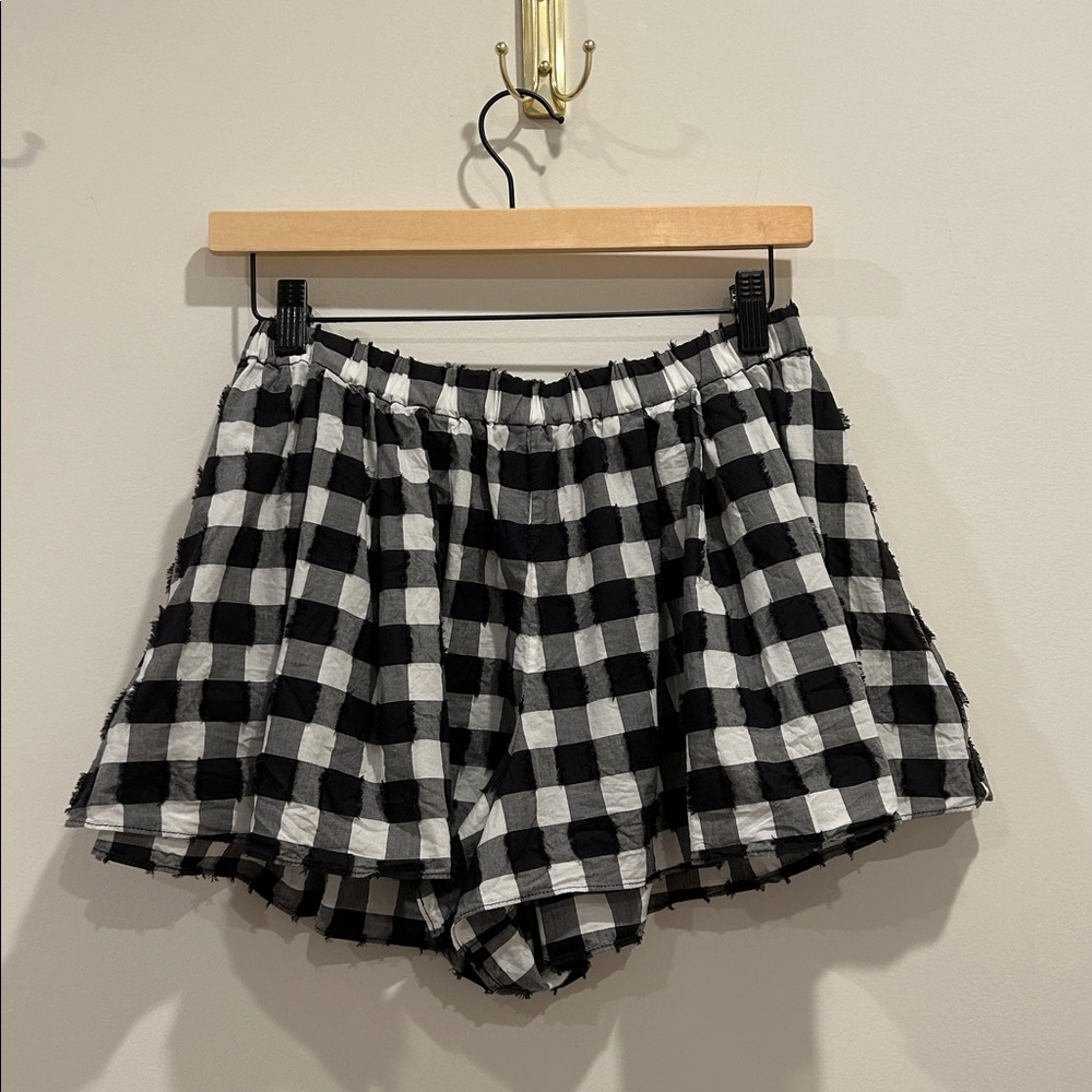 Caroline Constas Gingham Shorts Sz M